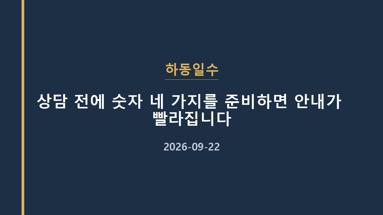 하동일수 상담 전에 숫자 네 가지를 준비하면 안내가 빨라집니다